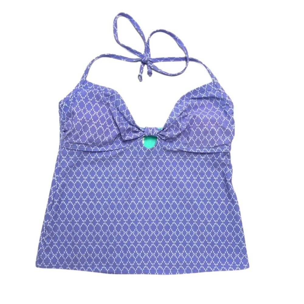 OLD NAVY Periwinkle Diamond Lined Tankini | M